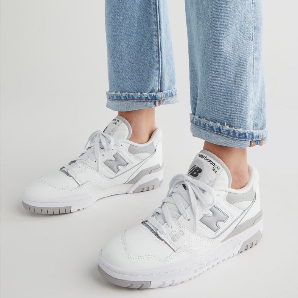 New Balance White and Gray Women's Sneakers